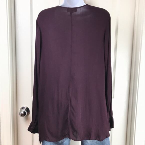 Cloth & Stone Anthropologie Split Neck Top M - Picture 3 of 7